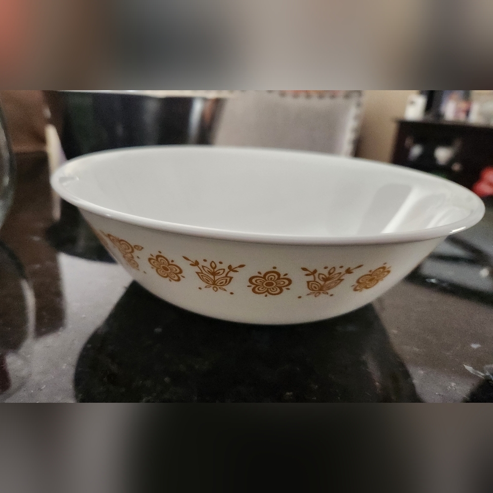 Vintage Corelle Butterfly Gold Vegstable Serving Bowl EUC